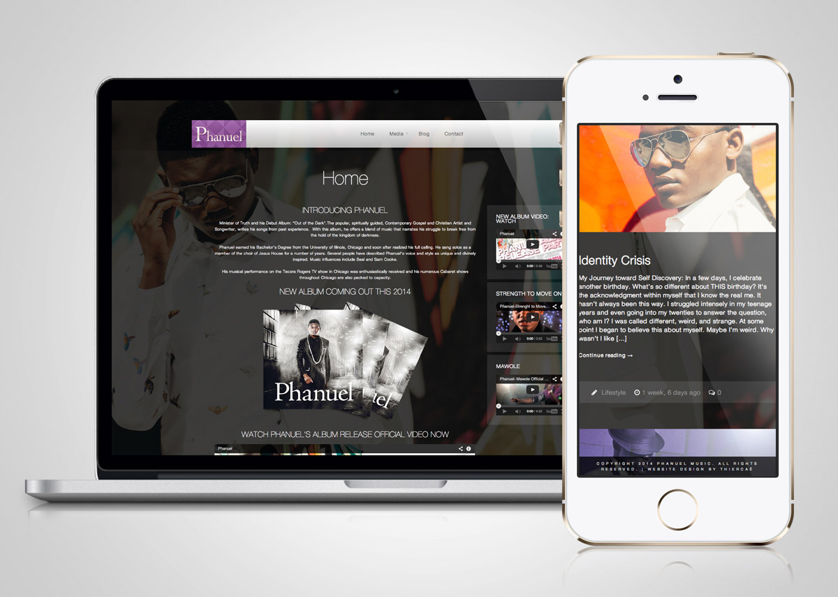 Thiercae website design sample